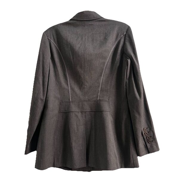 Bianca Grey Blazer Trench Coat Size 8 European Fashion - Picture 6 of 8